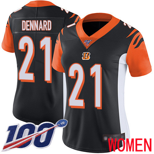 Cincinnati Bengals Limited Black Women Darqueze Dennard Home Jersey NFL Footballl 21 100th Season Vapor Untouchable